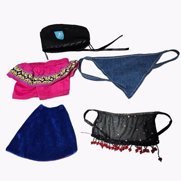 Build a Bear Clothes Lot Shorts Bandana Cape More Clothing for Plush Animals - Picture 1 of 3